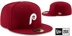 Phillies AC-ONFIELD ALTERNATE-2 Hat by New Era - 2nd View