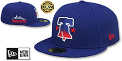 Phillies ALTERNATE CITY CONNECT Royal Fitted Hat by New Era - 2nd View