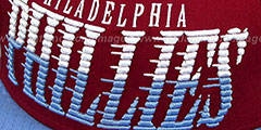 Phillies COOP SAILTIP SNAPBACK Burgundy-Sky Hat by New Era - 2nd View