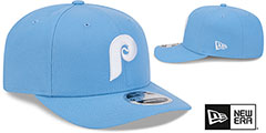 Phillies COOPERSTOWN STRETCH-SNAP Sky Hat by New Era - 2nd View