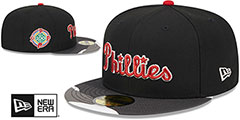 Phillies METALLIC CAMO Fitted Hat by New Era - 2nd View