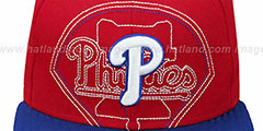 Phillies NEW MIXIN Red-Royal Fitted Hat by New Era - 2nd View