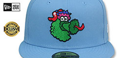 Phillies PHILLIE PHANATIC Sky Fitted Hat by New Era - 2nd View