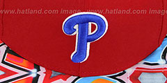 Phillies REAL GRAFFITI VIZA-PRINT Red Fitted Hat by New Era - 2nd View