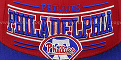 Phillies RETRO-SMOOTH Red-Royal Fitted Hat by New Era - 2nd View