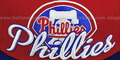 Phillies SCRIPT-PUNCH Red-Royal Fitted Hat by New Era - 2nd View