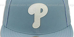 Phillies SKY BLUE DaBu Fitted Hat by New Era - 2nd View