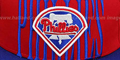 Phillies STEP-ABOVE SNAPBACK Red-Royal Hat by New Era - 2nd View