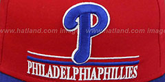 Phillies UNDERLINE SNAPBACK Red-Royal Hat by New Era - 2nd View