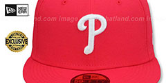 Phillies URBAN CAMO-BOTTOM Lava Red Fitted Hat by New Era - 2nd View