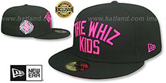 Phillies WHIZ KIDS PATCH-BOTTOM Black-Beetroot Fitted Hat by New Era - 2nd View