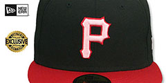 Pirates 1998 COOPERSTOWN PINK LOGO BOTTOM Fitted Hat by New Era - 2nd View