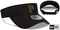 Pirates 2022 BATTING PRACTICE VISOR Black by New Era - 2nd View