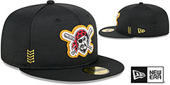 Pirates 2024 ALTERNATE CLUBHOUSE Heather Black Fitted Hat by New Era - 2nd View