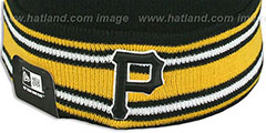 Pirates AC-ONFIELD Black Knit Beanie Hat by New Era - 2nd View