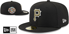 Pirates BOTANICAL SIDE-PATCH Black Fitted Hat by New Era - 2nd View