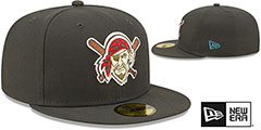 Pirates COLOR PACK MULTI Charcoal Fitted Hat by New Era - 2nd View