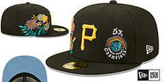 Pirates GROOVY Black Fitted Hat by New Era - 2nd View