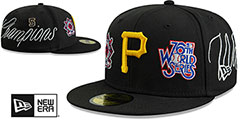 Pirates HISTORIC CHAMPIONS Black Fitted Hat by New Era - 2nd View