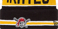 Pirates THE-COACH Black Knit Beanie Hat by New Era - 2nd View