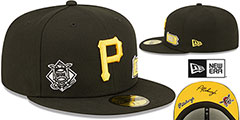 Pirates TRIPLE THREAT IDENTITY Black Fitted Hat by New Era - 2nd View