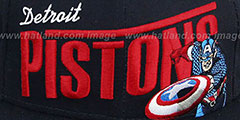 Pistons TEAM-HERO SNAPBACK Navy Hat by New Era - 2nd View