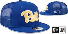 Pittsburgh TEAM-BASIC TRUCKER SNAPBACK Royal Hat by New Era - 2nd View