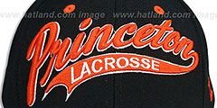 Princeton SWOOP LACROSSE Black Fitted Hat by Zephyr - 2nd View