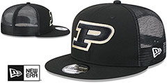 Purdue TEAM-BASIC TRUCKER SNAPBACK Black Hat by New Era - 2nd View