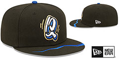 Quakes MILB ONFIELD ALT 1 Black Fitted Hat by New Era - 2nd View