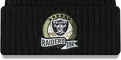 Raiders 2022 SALUTE-TO-SERVICE Knit Beanie Hat by New Era - 2nd View