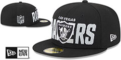 Raiders 2023 NFL DRAFT Black Fitted Hat by New Era - 2nd View