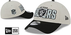 Raiders 2023 NFL DRAFT FLEX Stone-Black Hat by New Era - 2nd View