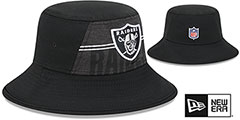 Raiders 2023 NFL TRAINING CAMP BUCKET Black Hat by New Era - 2nd View