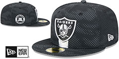 Raiders 2024 NFL SIDELINE Black Fitted Hat by New Era - 2nd View