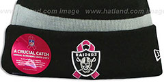 Raiders BCA CRUCIAL CATCH Knit Beanie Hat by New Era - 2nd View