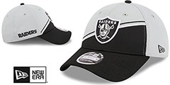 Raiders DASHMARK SIDELINE SNAPBACK Grey-Black Hat by New Era - 2nd View