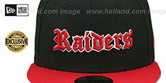 Raiders GOTHIC TEAM-BASIC Black-Red Fitted Hat by New Era - 2nd View