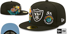 Raiders GROOVY Black Fitted Hat by New Era - 2nd View