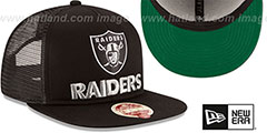 Raiders HERITAGE FOAM FRONT TRUCKER SNAPBACK Black Hat by New Era - 2nd View