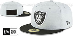 Raiders HOME ONFIELD STADIUM Grey-Black Fitted Hat by New Era - 2nd View