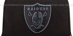 Raiders NFL TEAM-BASIC FADEOUT Black Fitted Hat by New Era - 2nd View