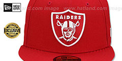 Raiders NFL TEAM-BASIC Red-White Fitted Hat by New Era - 2nd View