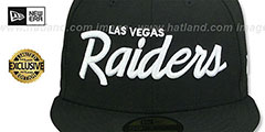 Raiders NFL TEAM-SCRIPT Black Fitted Hat by New Era - 2nd View