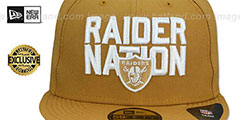 Raiders RAIDER-NATION Panama Tan-White Fitted Hat by New Era - 2nd View