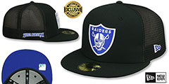 Raiders SB XI MESH-BACK SIDE-PATCH Black-Royal Fitted Hat by New Era - 2nd View