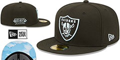 Raiders SB XVII CLOUD-UNDER Black Fitted Hat by New Era - 2nd View