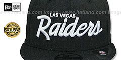 Raiders SCRIPT TEAM-BASIC SNAPBACK Heather Black Hat by New Era - 2nd View