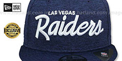 Raiders SCRIPT TEAM-BASIC SNAPBACK Light Navy ST Hat by New Era - 2nd View