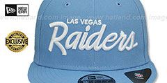 Raiders SCRIPT TEAM-BASIC SNAPBACK Sky Hat by New Era - 2nd View